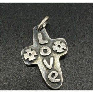 Retired James Avery LOVE Cross Pendant Charm Large Size 7Gs
